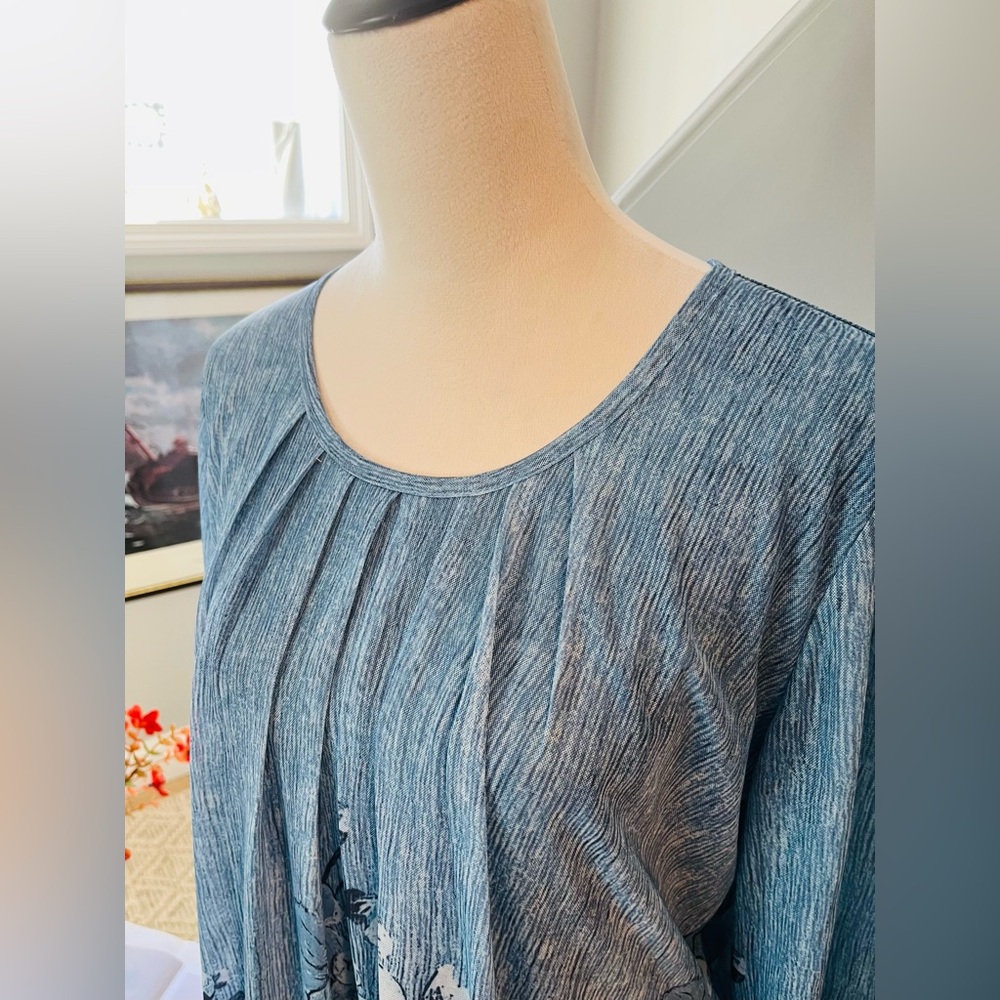TIMESON Blouse Floral Long Sleeve Pullover Tunic Top